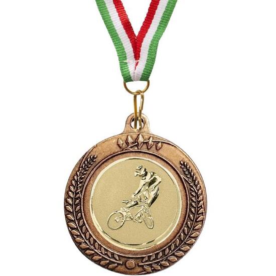 MEDAGLIA DA 50 MM ORO/ARGENTO/BRONZO CON STICKER