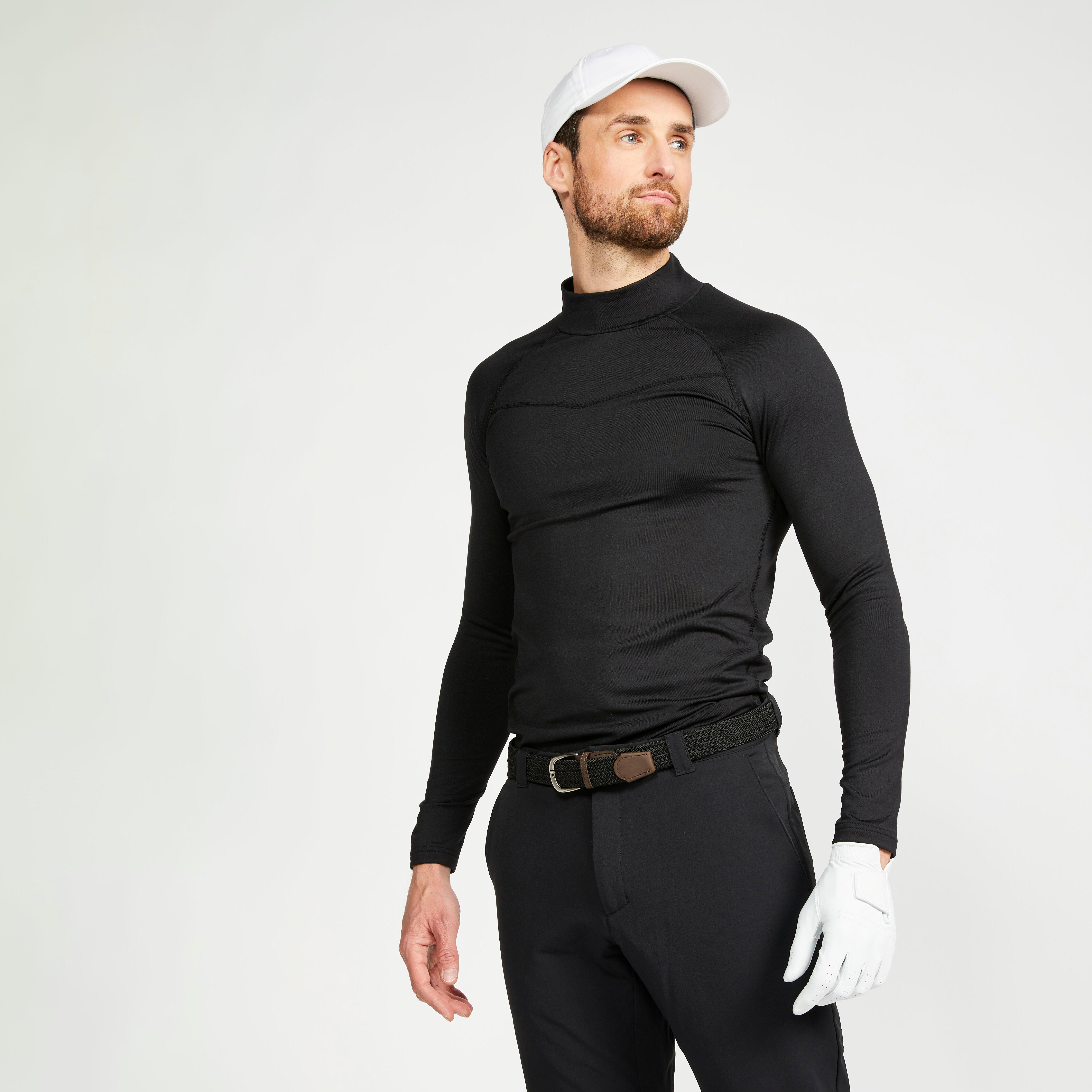 sous pull golf thermique homme - cw500 noir - inesis