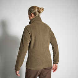 HUNTING WOMEN'S FLEECE WARM WATER-REPELLENT 500 BROWN