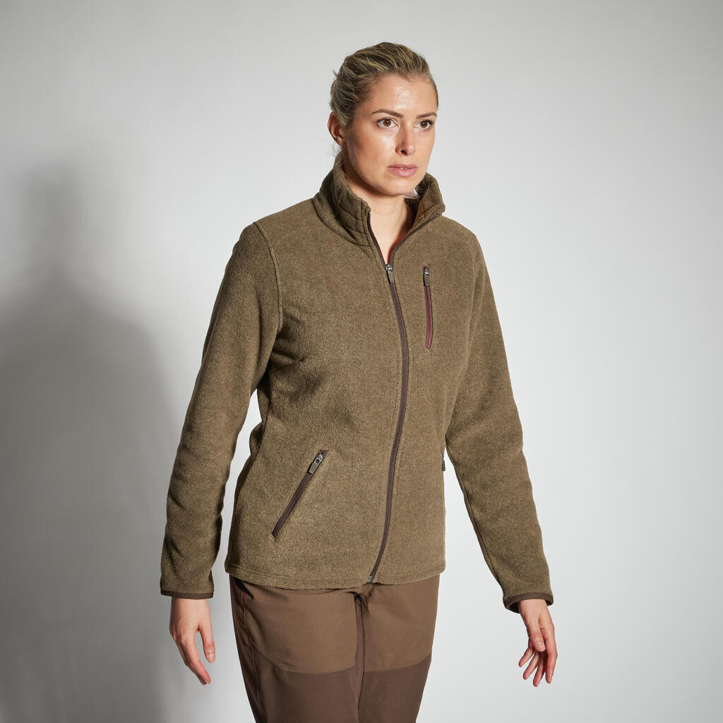 Fleecejacke 500 Damen braun 