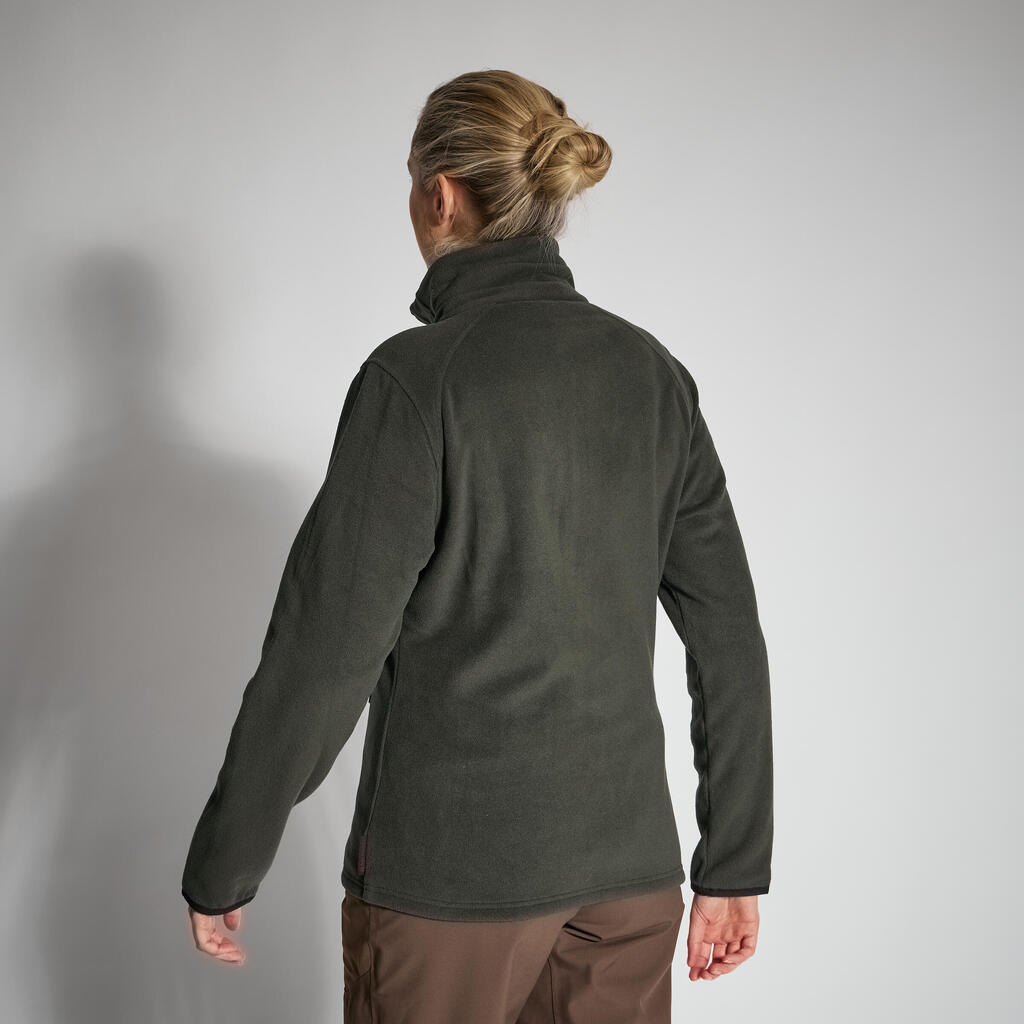 HUNTING WOMEN'S FLEECE WARM WATER-REPELLENT 500 BROWN