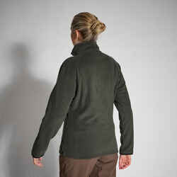 WOMEN'S HUNTING FLEECE WARM WATER-REPELLENT 500 GREEN