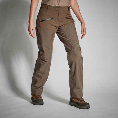 Lovačke hlače izdržljive i vodootporne ženske Supertrack 500
