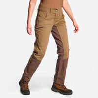 Women’s breathable hunting trousers 500 brown