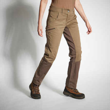 Women's Breathable Country Sport Trousers 500 Brown