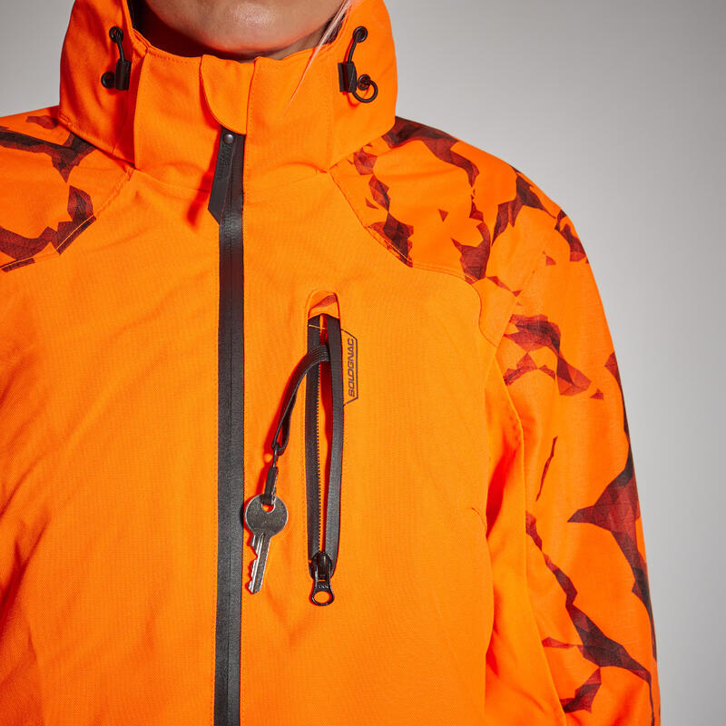 Jachetă SUPERTRACK 500 impermeabilă fluorescentă Bărbați 