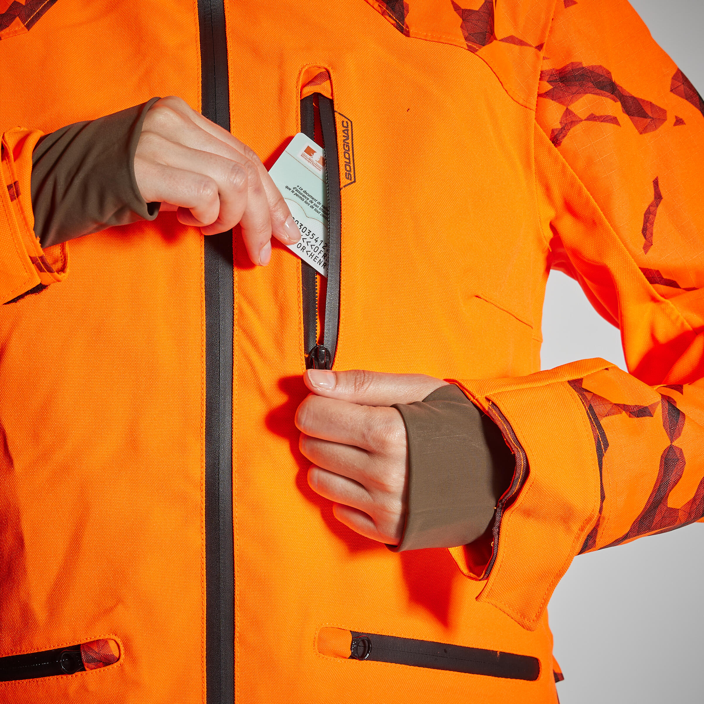 Regenjacke Damen Supertrack 500 orange 5/18