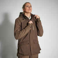 WOMEN’S WATERPROOF DURABLE TROUSERS 500 - BROWN