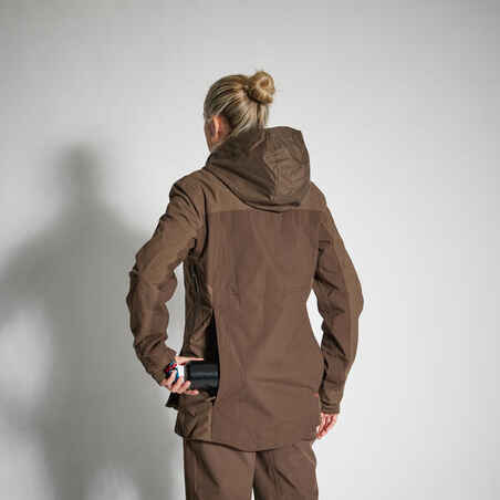 A waterproof jacket for women who enjoy hunting and other outdoor activities.