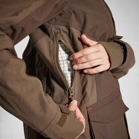 WOMEN’S WATERPROOF DURABLE TROUSERS 500 - BROWN