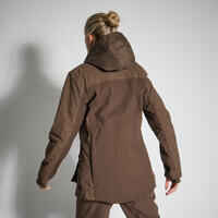 WOMEN’S WATERPROOF DURABLE TROUSERS 500 - BROWN