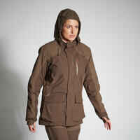 WOMEN’S WATERPROOF DURABLE TROUSERS 500 - BROWN