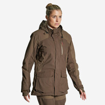 Куртка для охоты водонепроницаемая женская коричневая 500 Solognac