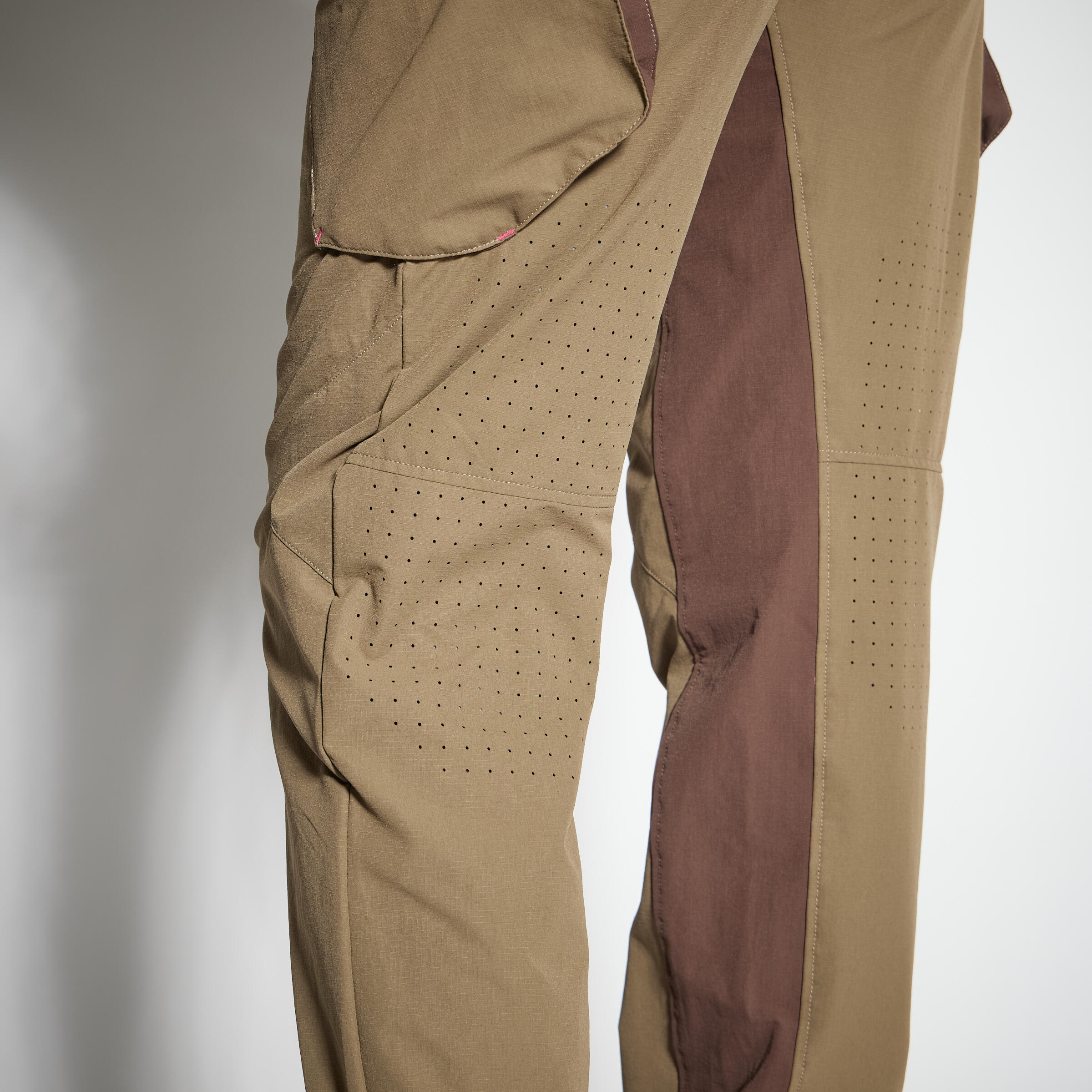 WOMEN'S TROUSERS 500 LIGHTWEIGHT BREATHABLE BROWN 8/8