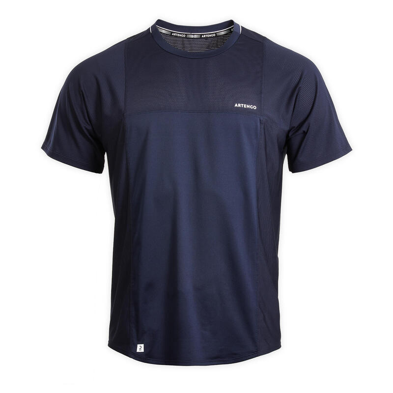 Tennisshirt met korte mouwen voor heren DRY marineblauw Gaël Monfils