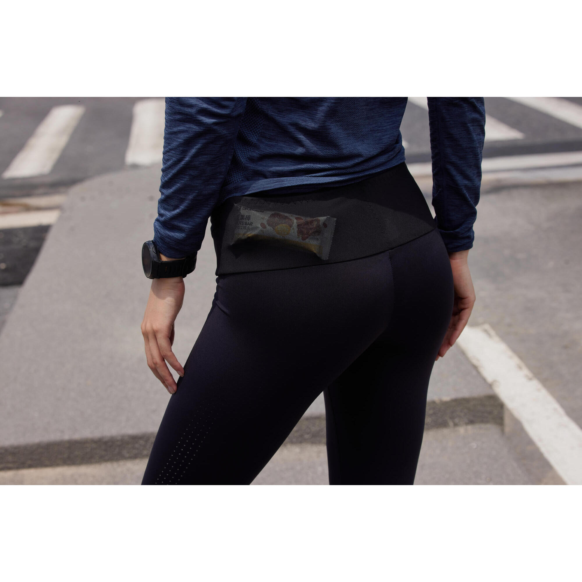 Leggings da corsa e da trail per donna - KIPRUN Run 900 Nero chiaro