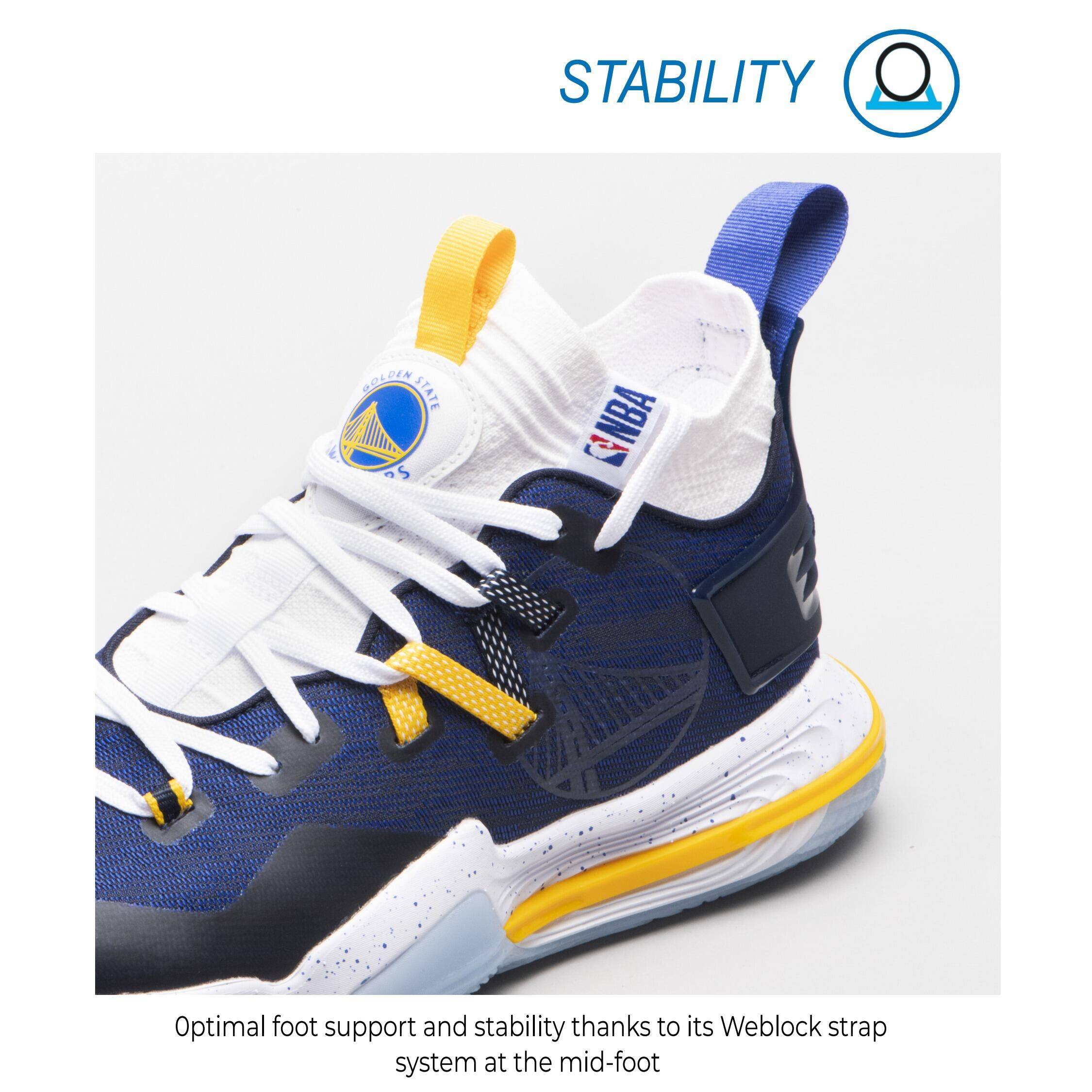 Adult Basketball Shoes Golden State Warriors NBA Licensed SE900 Blue White -  3
