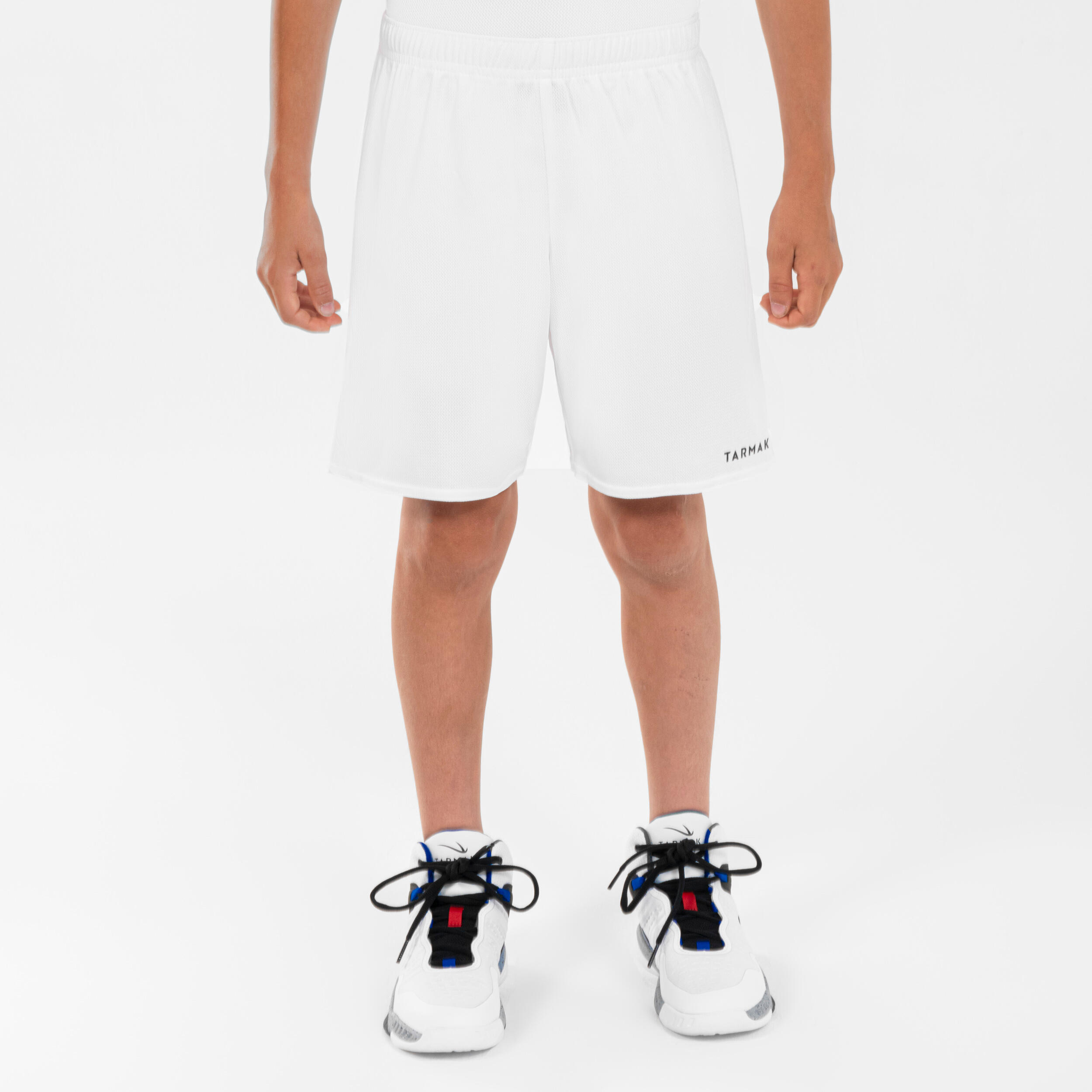 Kids' Basketball Shorts SH100 - White 1/4