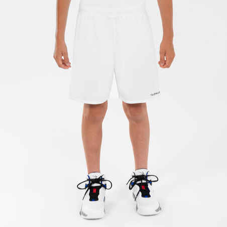 Short de Basketball Enfant - SH100 JR blanc