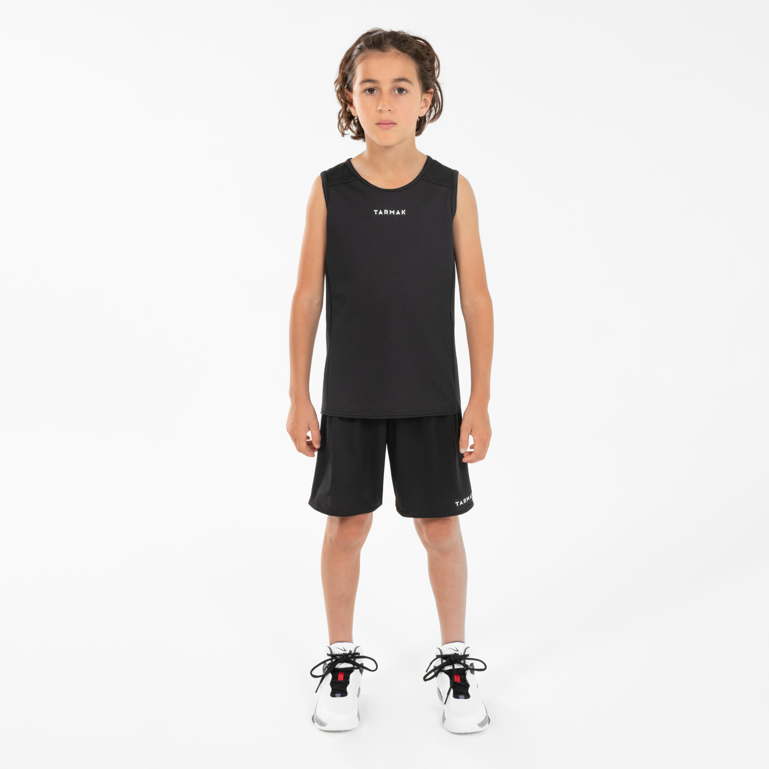 Boys'/Girls' Reversible Basketball Shorts SH100 - Black