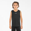 Mouwloos basketbalshirt voor kinderen T100 zwart