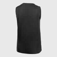 Kids' Sleeveless Basketball Jersey T100 - Black