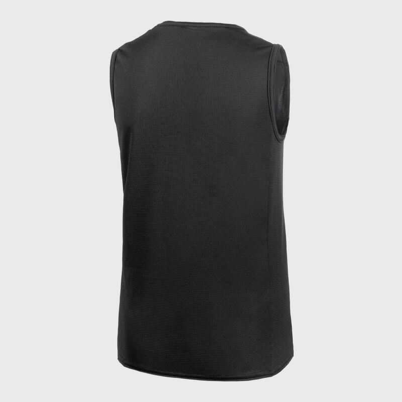 Boys'/Girls' Sleeveless Basketball T-Shirt/Jersey T100 - Black