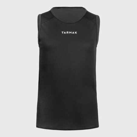 Vaikiški berankoviai krepšinio marškinėliai „T100“, juodi