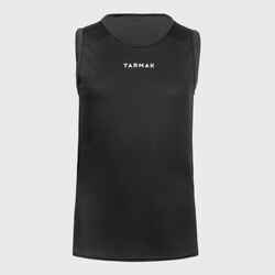 Kids' Sleeveless Basketball Jersey T100 - Black