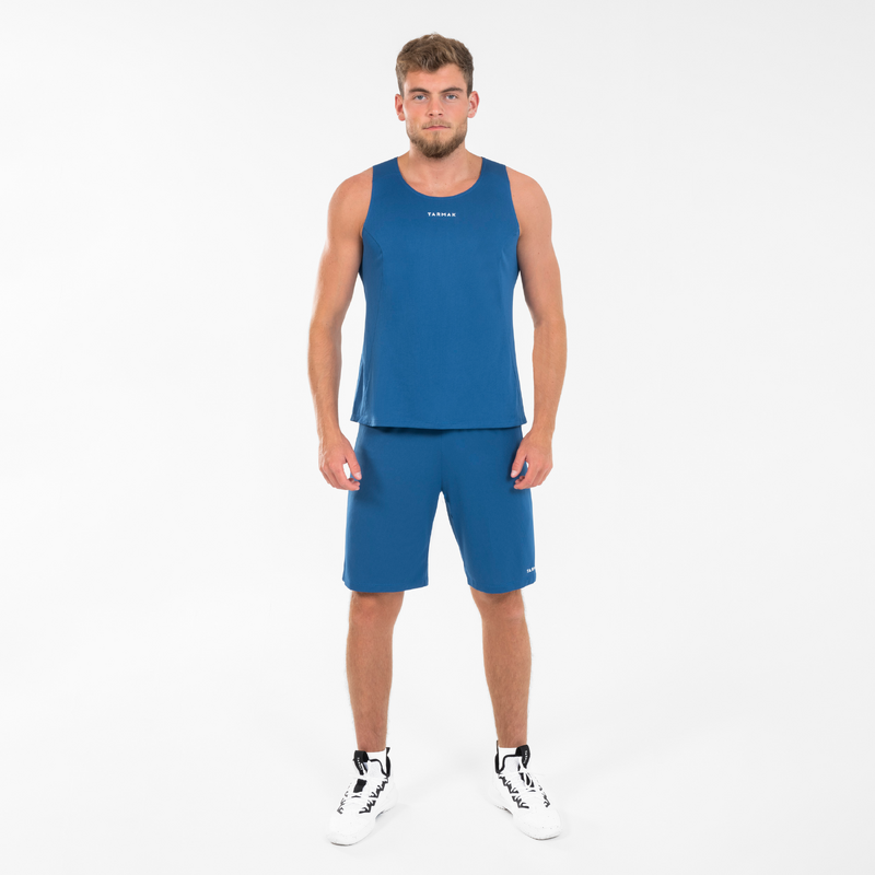 Short De Basket Homme BOOMLEMON - Maille Respirante, Imprimé Graphique Bleu - Taille XS à XL