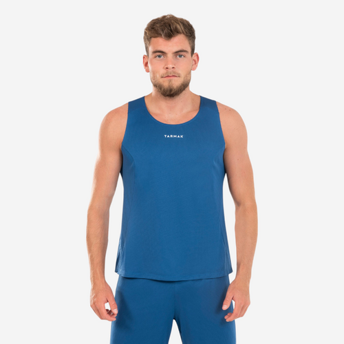Maillot de basketball sans manche homme/femme - t100 bleu marine