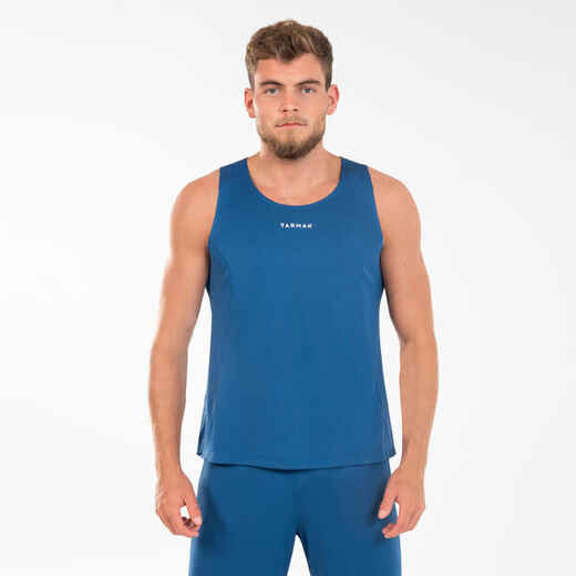 
      Majica bez rukava za košarku T100 muška/ženska mornarski plava
  