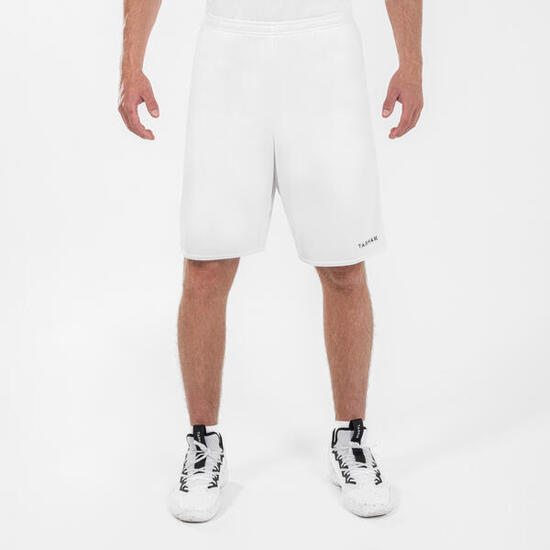 Basketbalshort voor heren SH100 wit