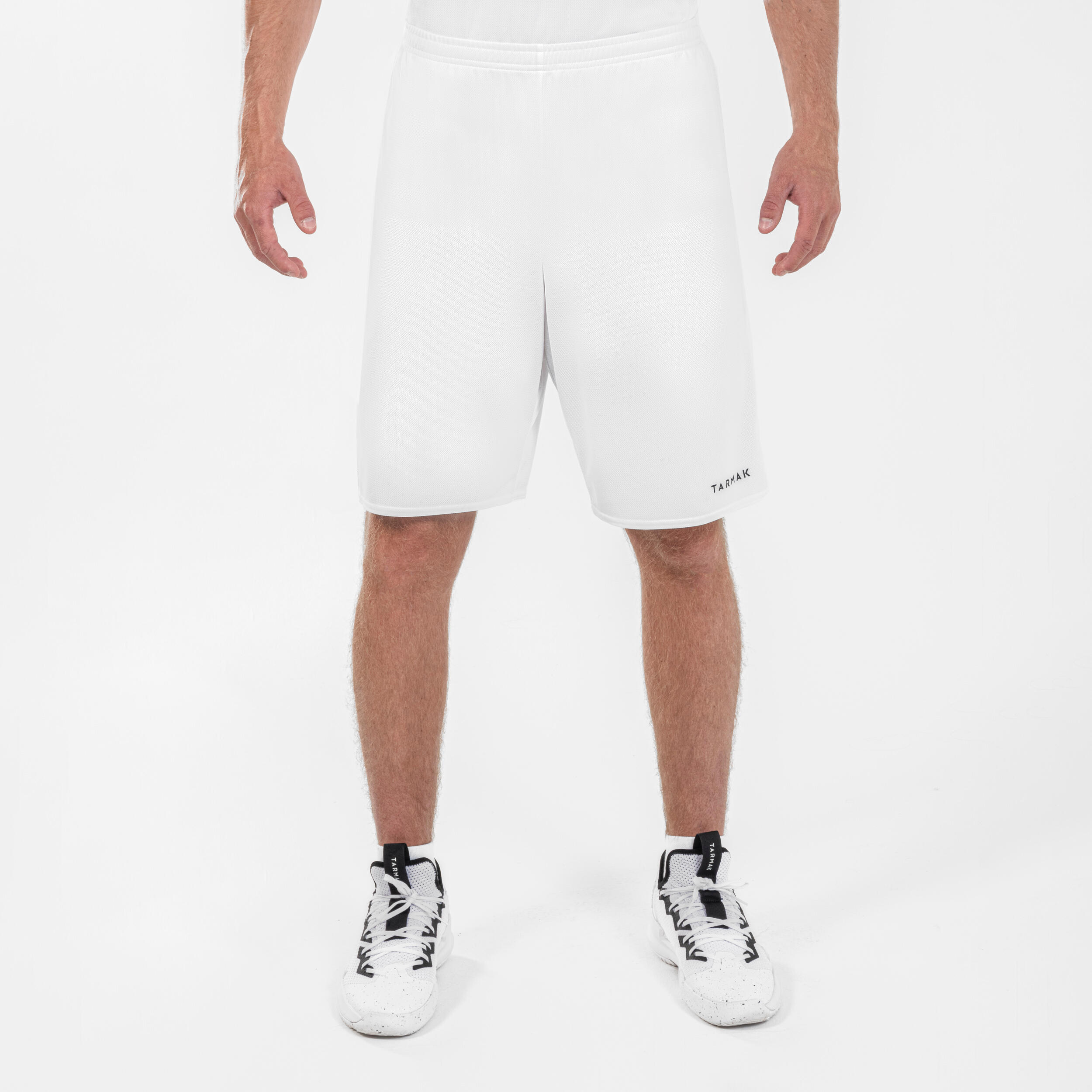 Adult Basketball Shorts SH100 - White 1/6