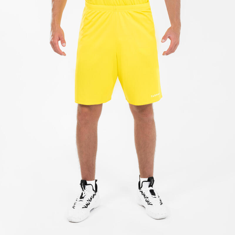 Pánské basketbalové kraťasy SH100 žluté