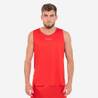 Adult Sleeveless Basketball Jersey T100 - Red