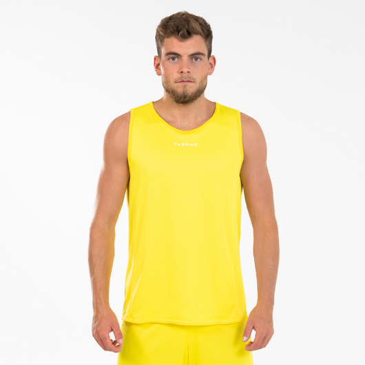 Maillot de basketball sans manche homme/femme - t100 jaune
