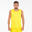 MAILLOT SANS MANCHE DE BASKETBALL HOMME T100 JAUNE