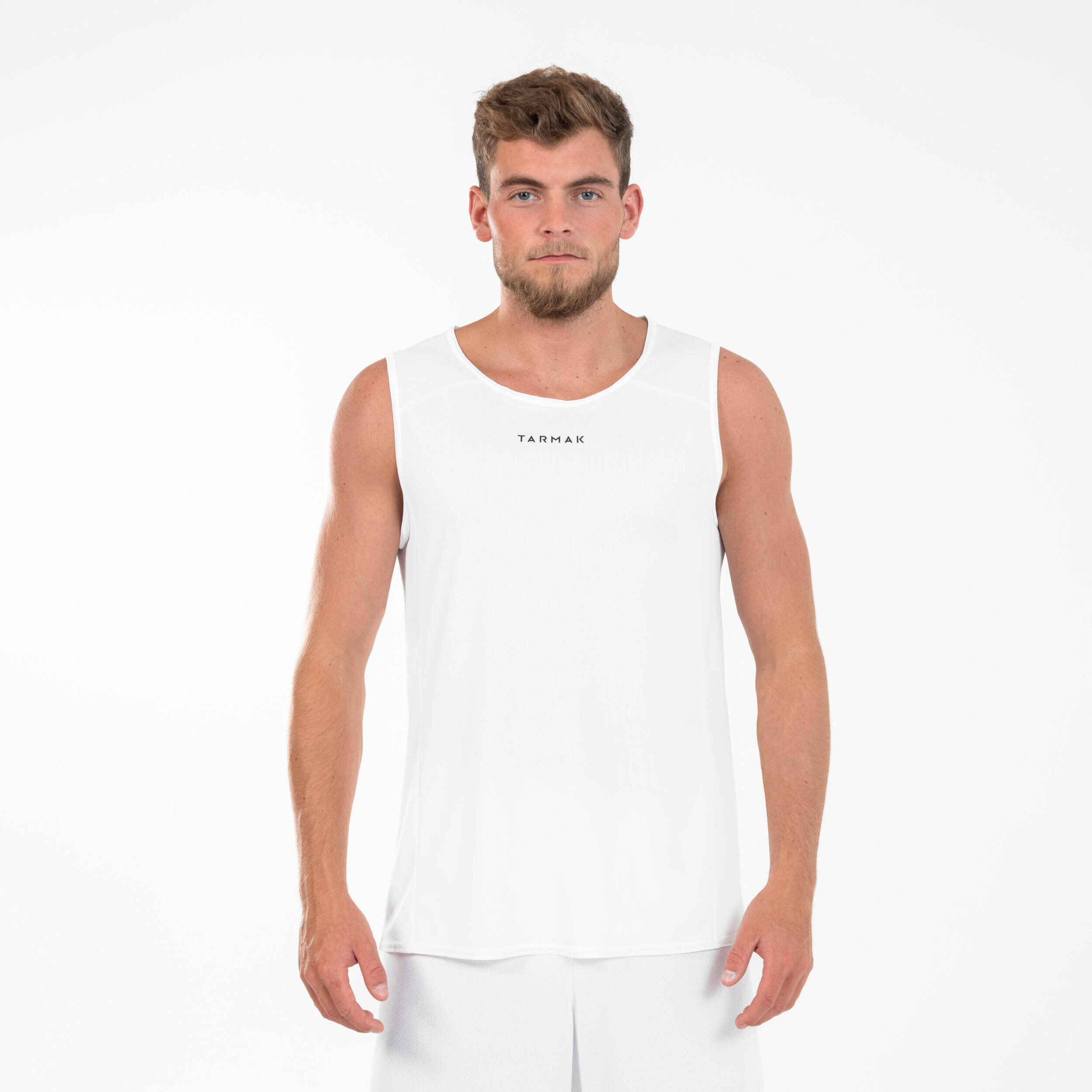 Unisex Basketball Tank Top T100 - White -  1