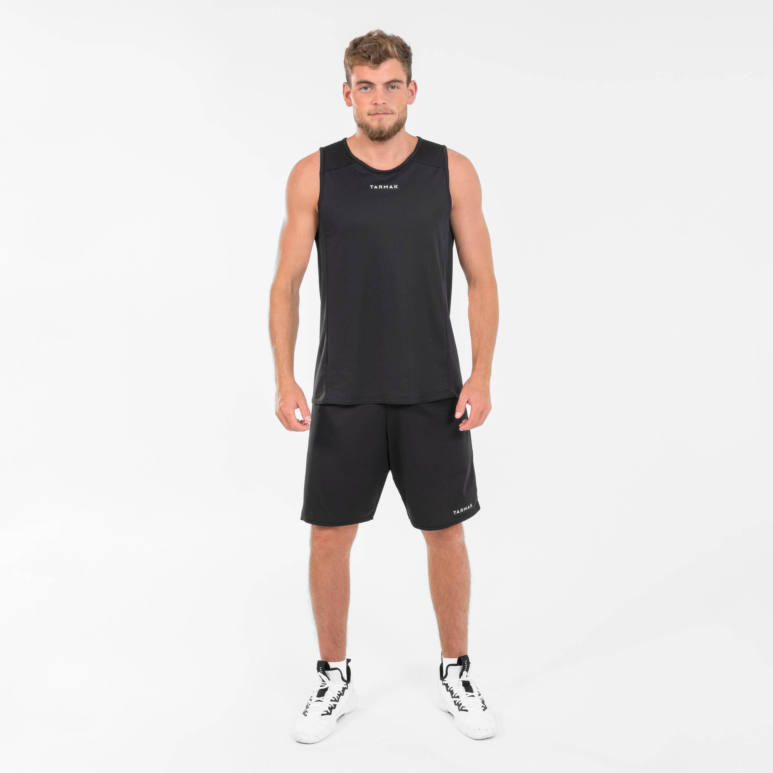 Unisex Basketball Tank Top T100 - Black -  2