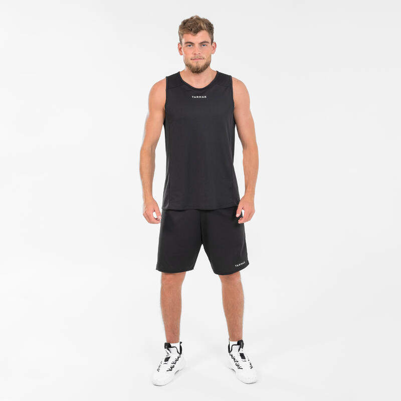 男款籃球運動衫／背心T100－黑色