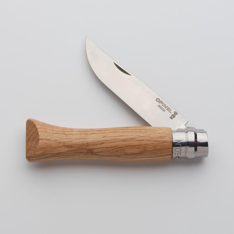 Faca Dobrável de Caça 9 cm Inox Opinel n.° 9 Carvalho