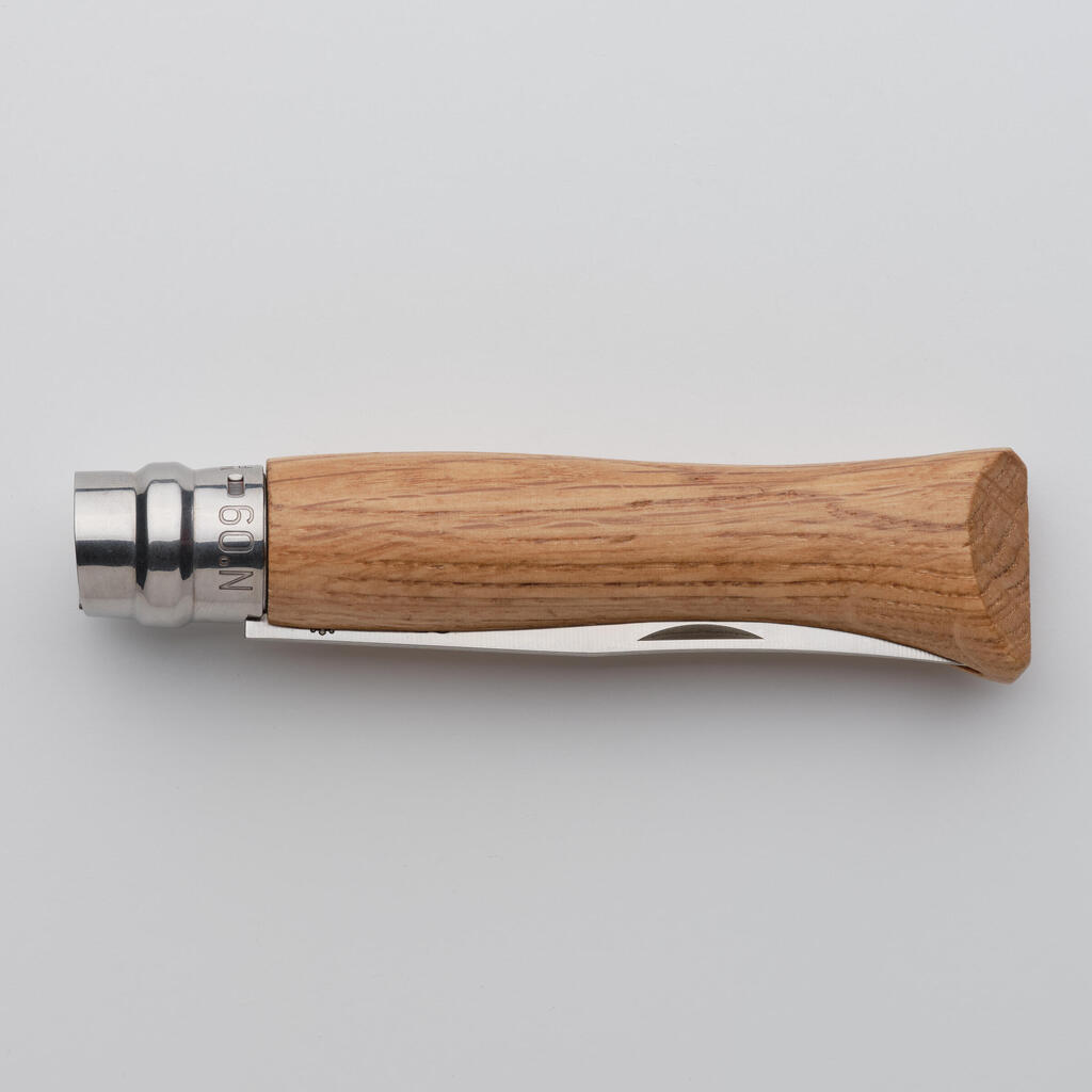 Folding knife 9 cm Stainless steel Opinel No. 9 Oak