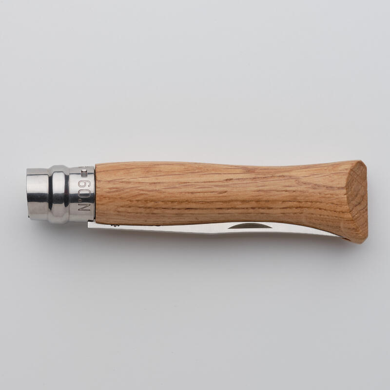 Navaja Caza Opinel N.° 9 Roble Acero Inoxidable Plegable 9 cm