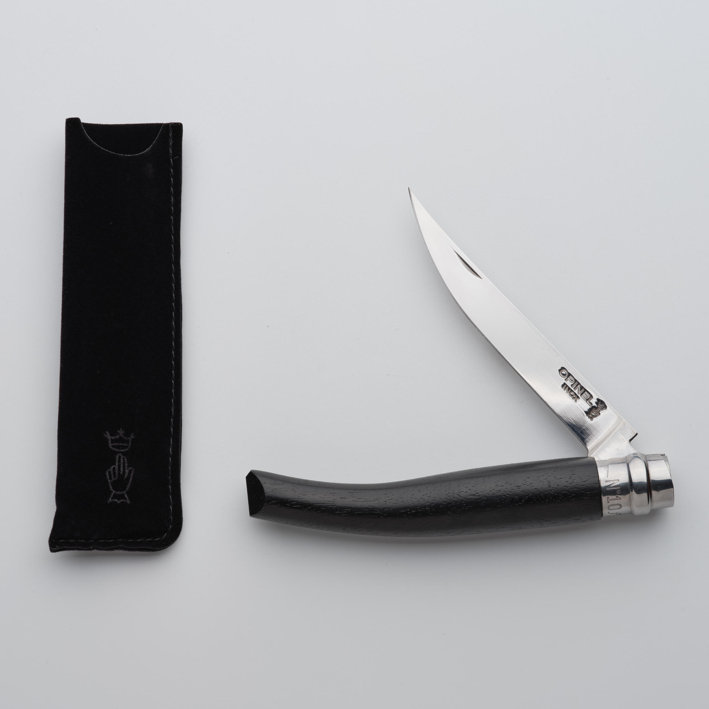Coltello serramanico OPINEL n°10 inox affilato 10 cm ebano 3/9