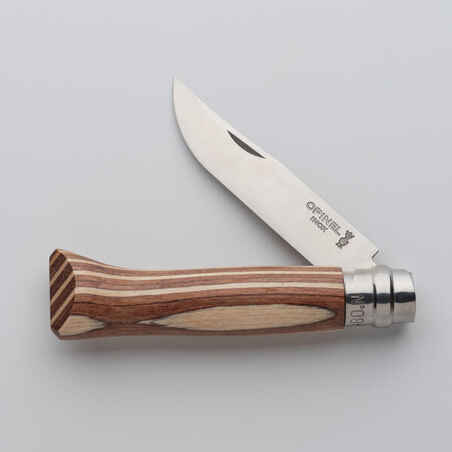 Opinel 8.5 cm stainless-steel knife No. Brown 8 Birch