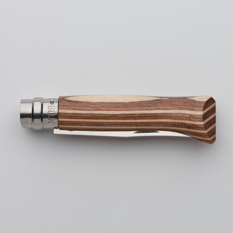 Navaja Caza Opinel N.° 8 Abedul Laminado Marrón Acero Inoxidable 8,5 cm