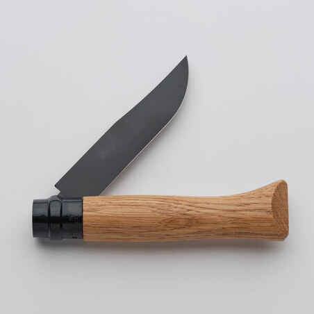 Folding knife 8.5 cm Stainless steel Opinel No. 8 Black Oak