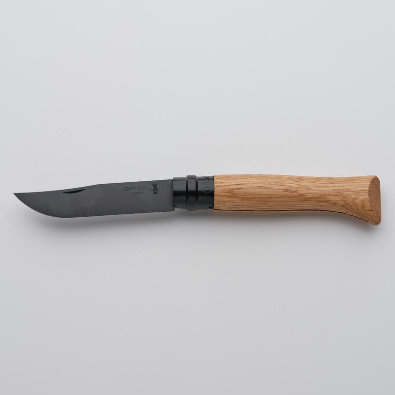 Zavírací nůž 8,5 cm nerez Opinel č. 8 střenka z černého dubu