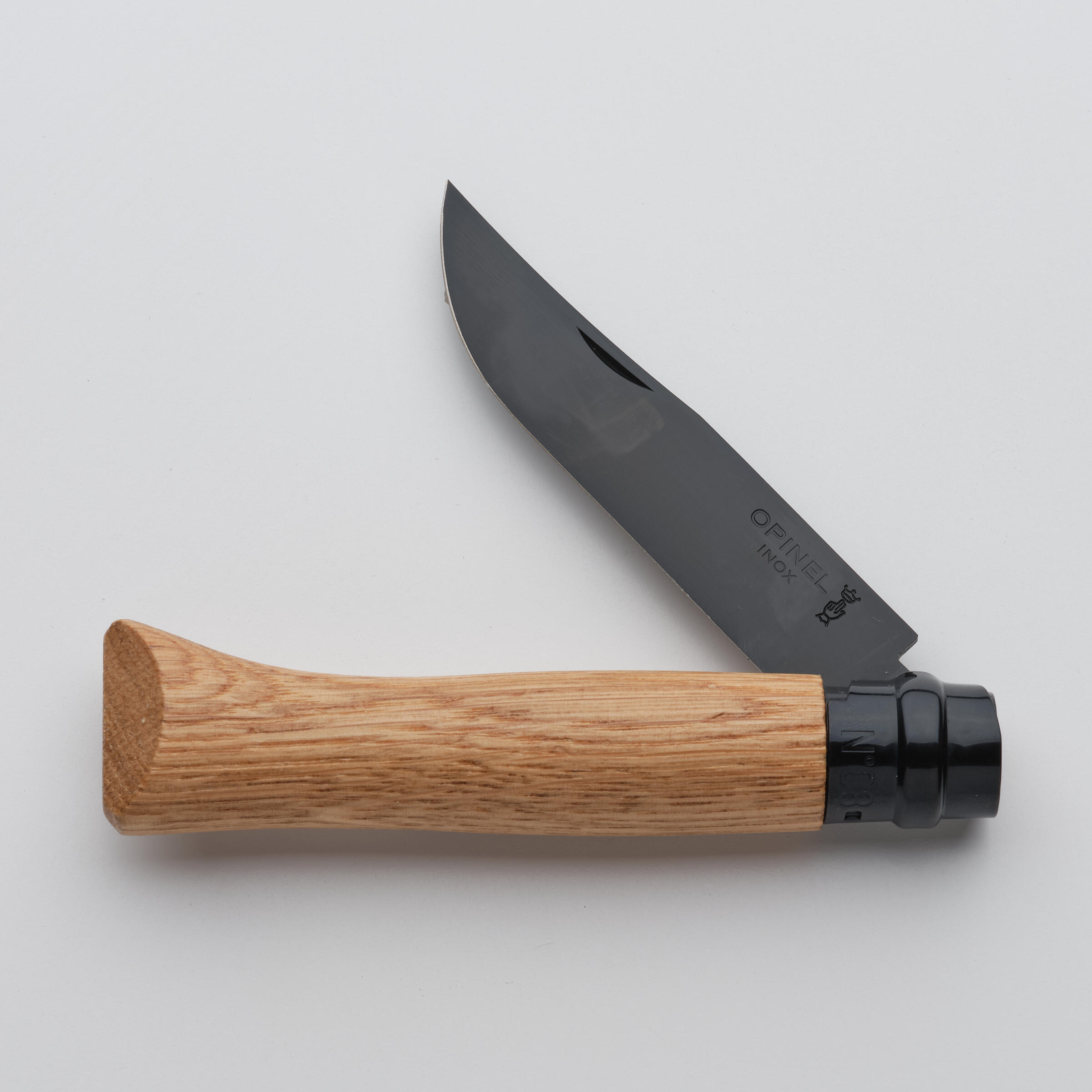 Navaja Caza Opinel N.° 8 Roble Negro Plegable Acero Inoxidable 8,5 cm 2/5